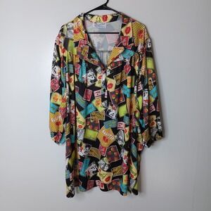 Vintage A Personal Touch Shirt Top Womens Size 3X Multicolor Comic Pop Culture